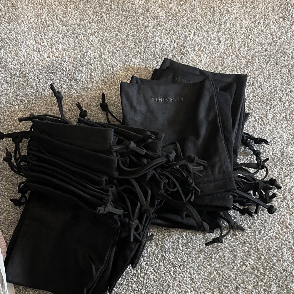 All Saints Black Drawstring Pouch(35) all new
